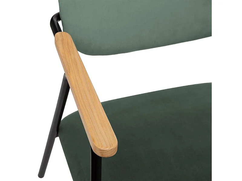 Fauteuil Design en Velours "Dyer" 79cm Vert