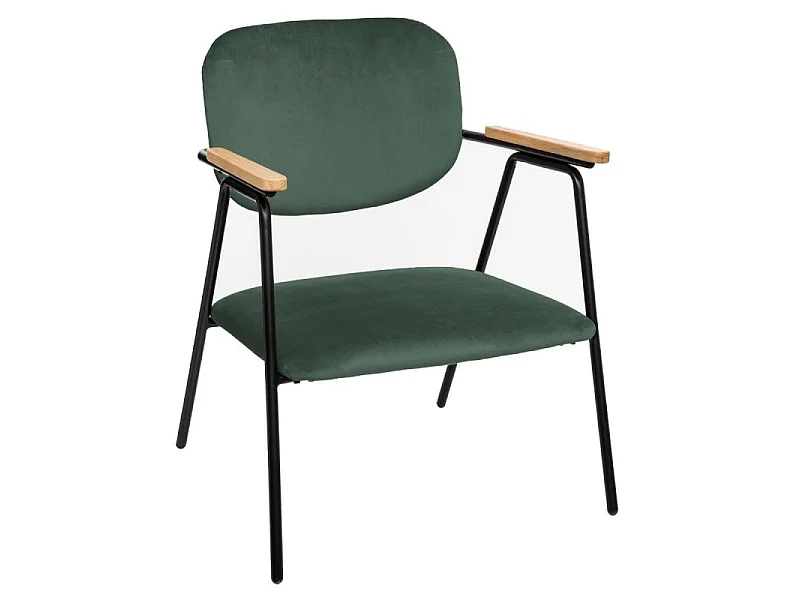 Fauteuil Design en Velours "Dyer" 79cm Vert