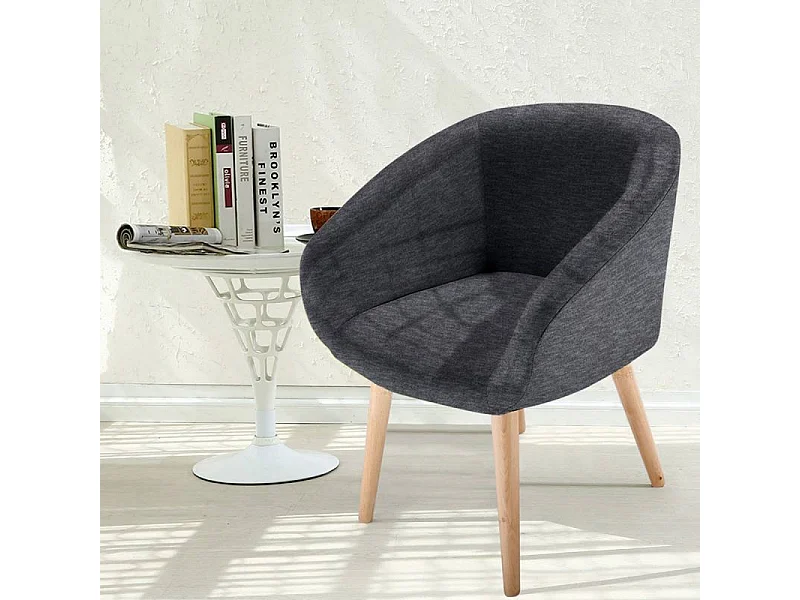 Chaise / Fauteuil style scandinave Frost Gris Foncé