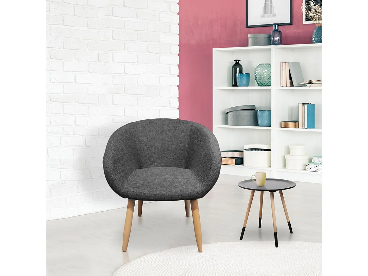 Chaise / Fauteuil style scandinave Frost Gris Foncé