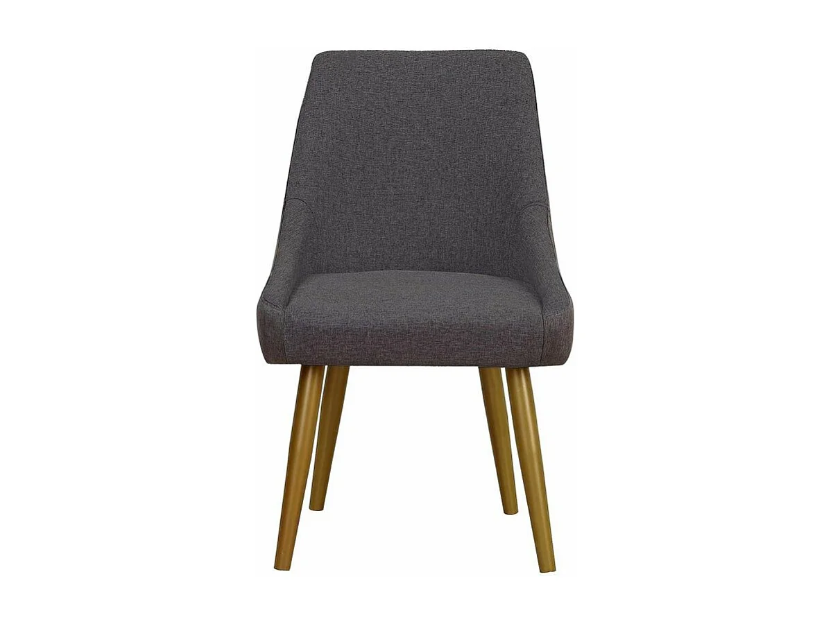 Lot de 2 Fauteuils Fokora Tissu Gris Foncé