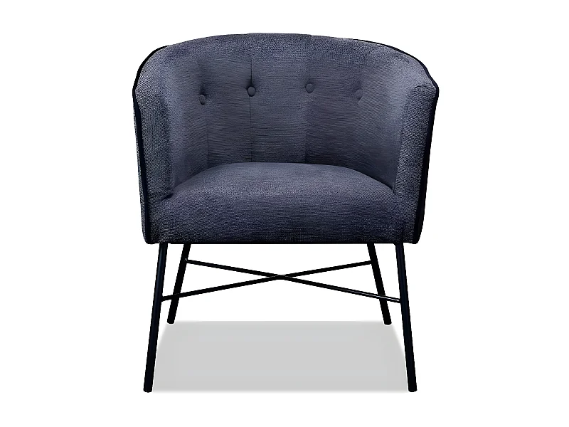 Fauteuil en Velours Design "Sponza" 72cm Anthracite