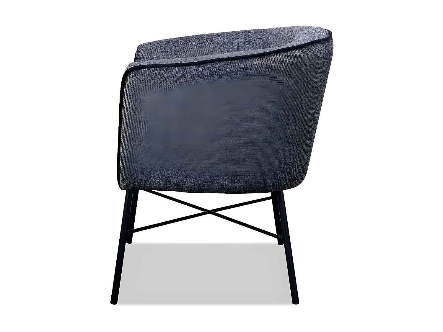 Fauteuil en Velours Design "Sponza" 72cm Anthracite
