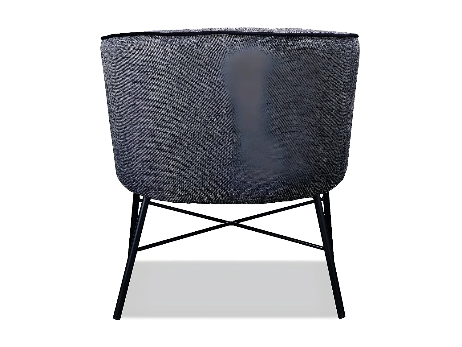 Fauteuil en Velours Design "Sponza" 72cm Anthracite