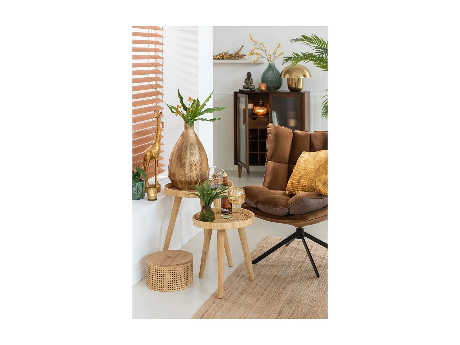 Fauteuil Design Avec Coussin "Relax" 92cm Marron