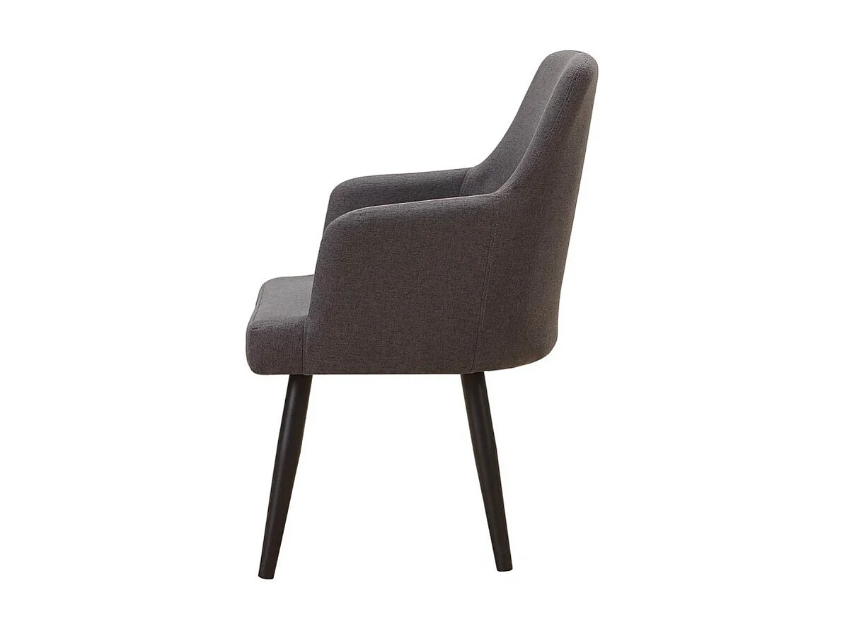 Lot de 2 Fauteuils Neiva Tissu Gris Foncé