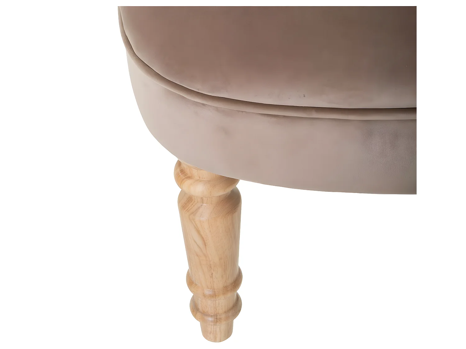 Fauteuil sixtine en velours - Taupe - L 68 x H 70 cm