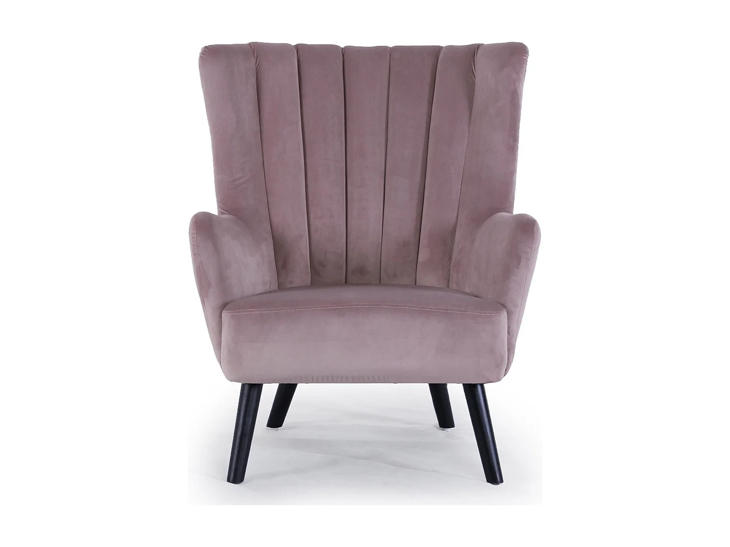 Fauteuil Scandinave Velours "Velvet" 94cm Rose
