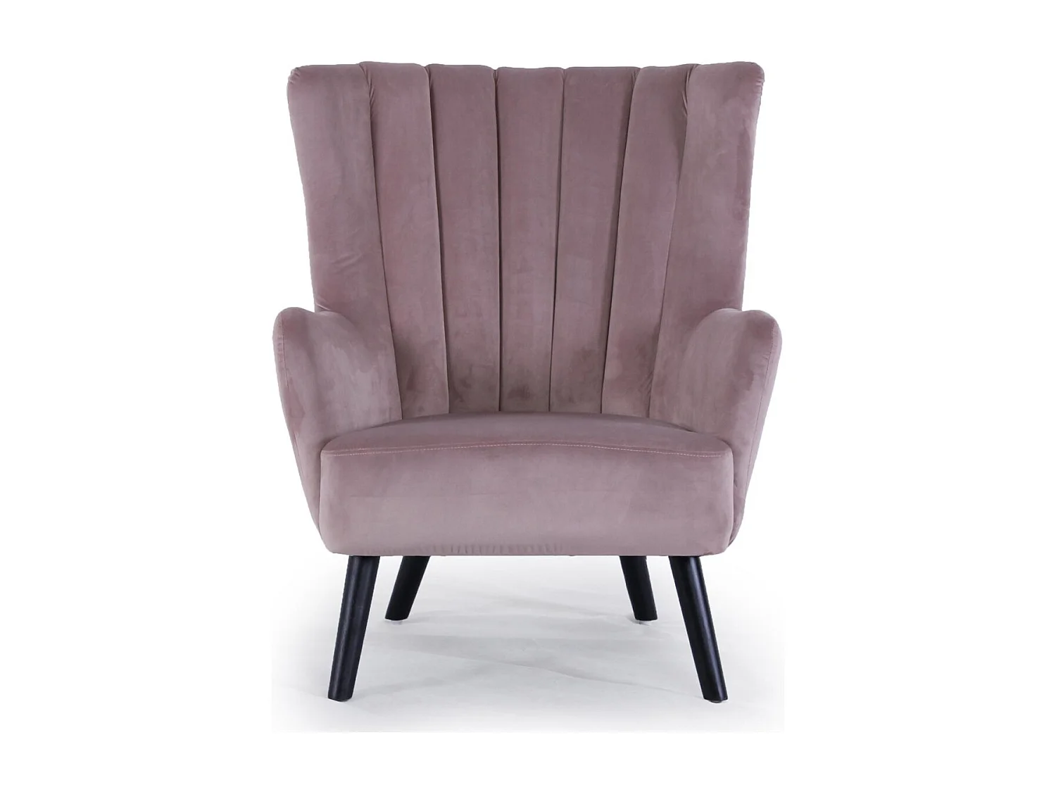 Fauteuil Scandinave Velours "Velvet" 94cm Rose