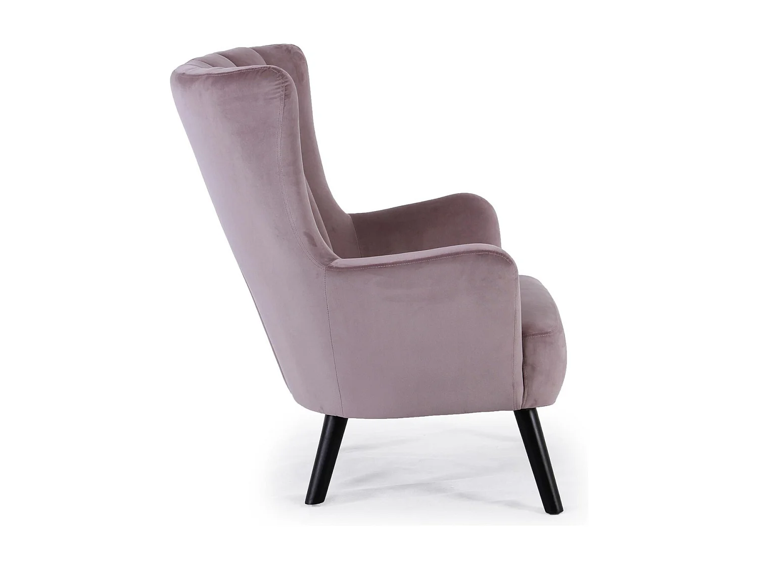 Fauteuil Scandinave Velours "Velvet" 94cm Rose