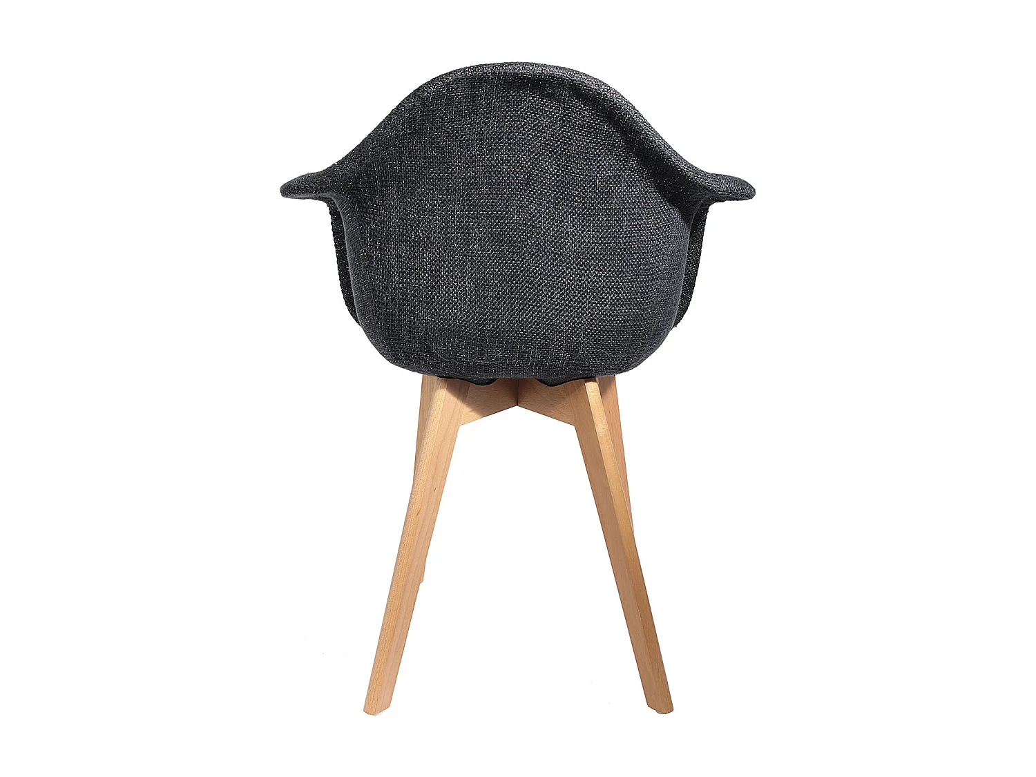 Fauteuil Grosse Maille Noir - Lot De 2