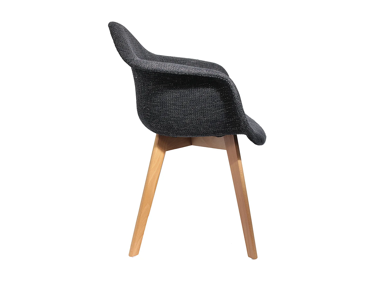 Fauteuil Grosse Maille Noir - Lot De 2