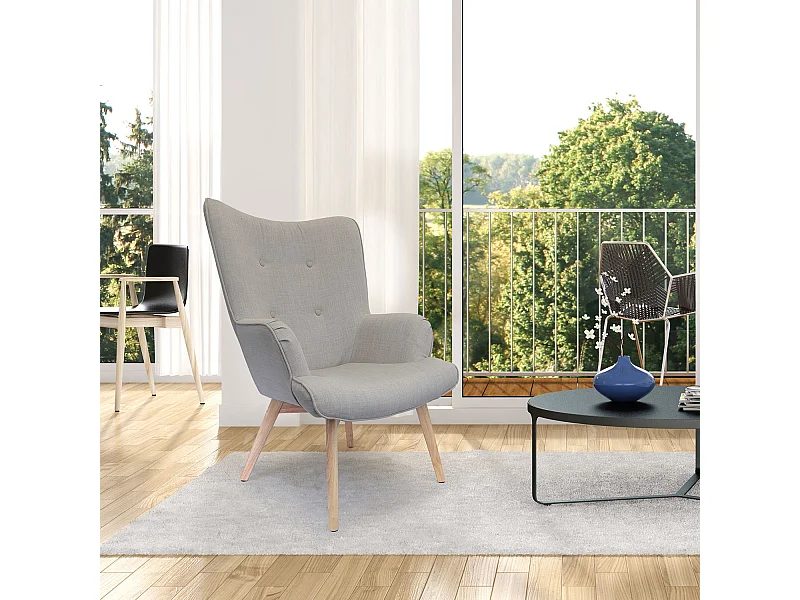 Fauteuil Helsinki Gris Gris