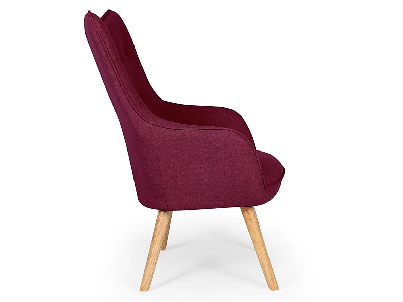 Fauteuil Scandinave "Aimee" 67cm Violet