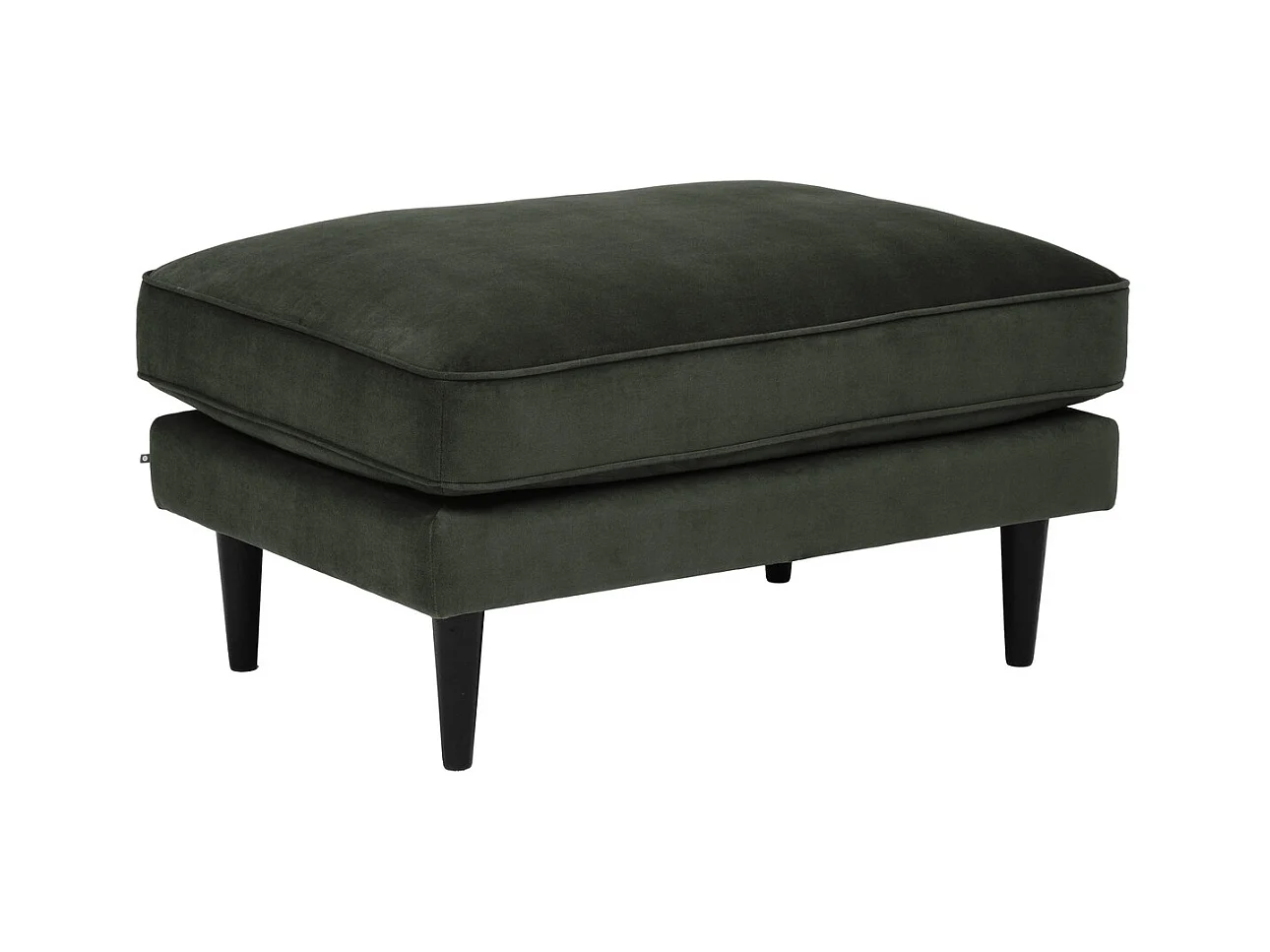 Pouf Ottoman Velours "Candice" 91cm Vert Kaki