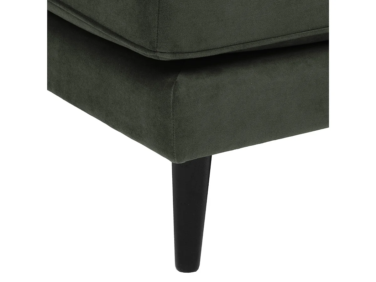 Pouf Ottoman Velours "Candice" 91cm Vert Kaki