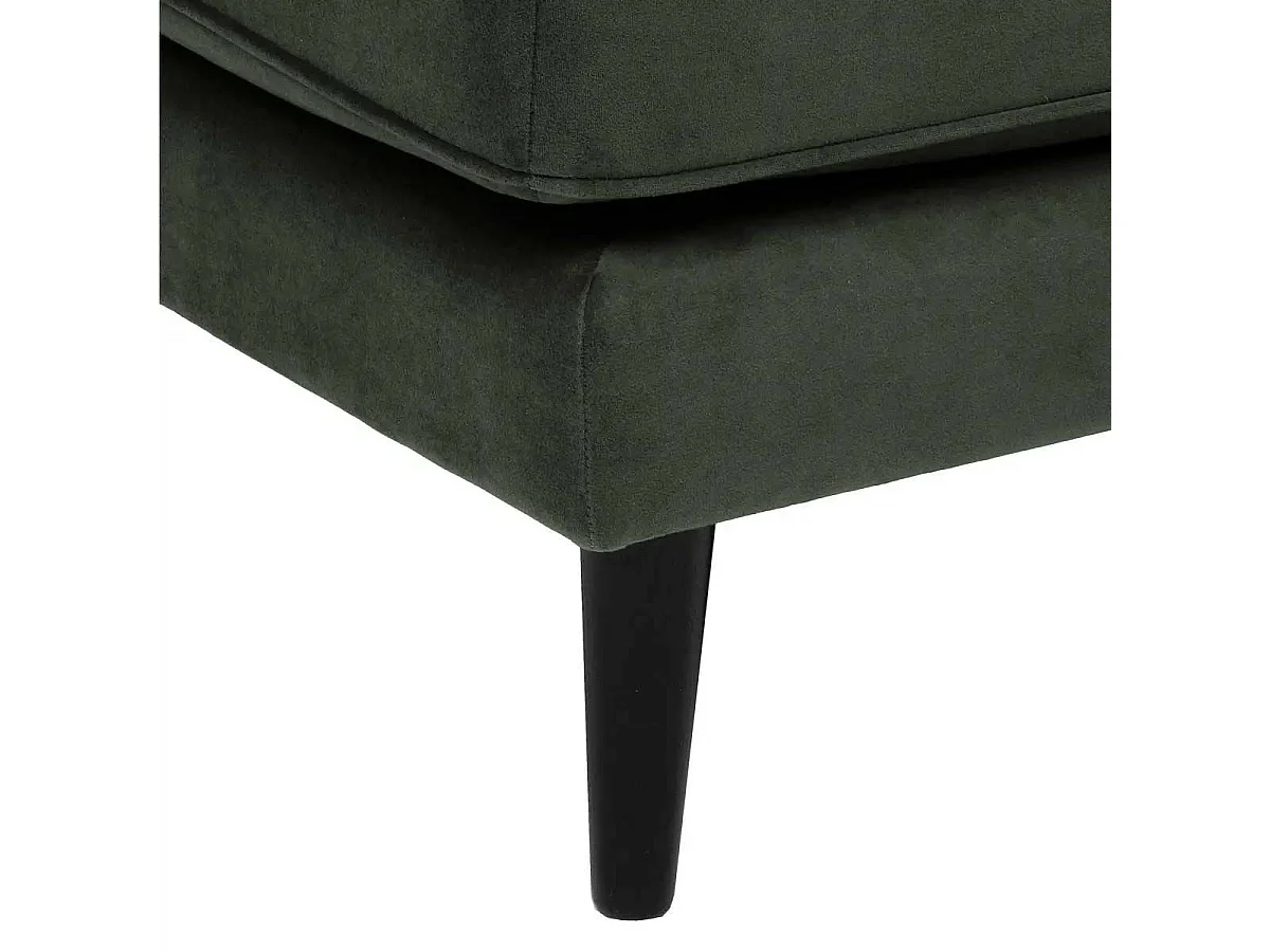 Pouf Ottoman Velours "Candice" 91cm Vert Kaki