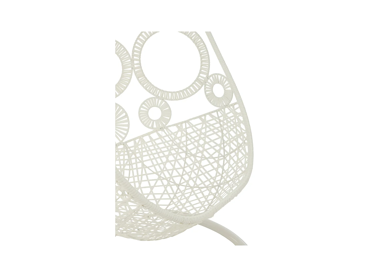 Fauteuil Suspendu & Coussin "Bula" 197cm Blanc