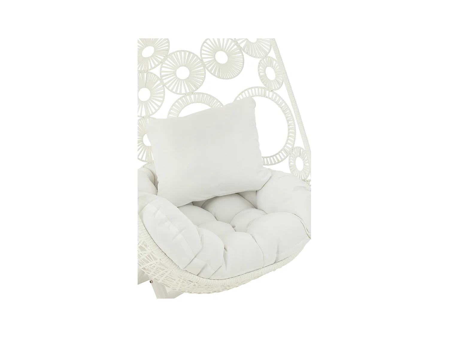 Fauteuil Suspendu & Coussin "Bula" 197cm Blanc