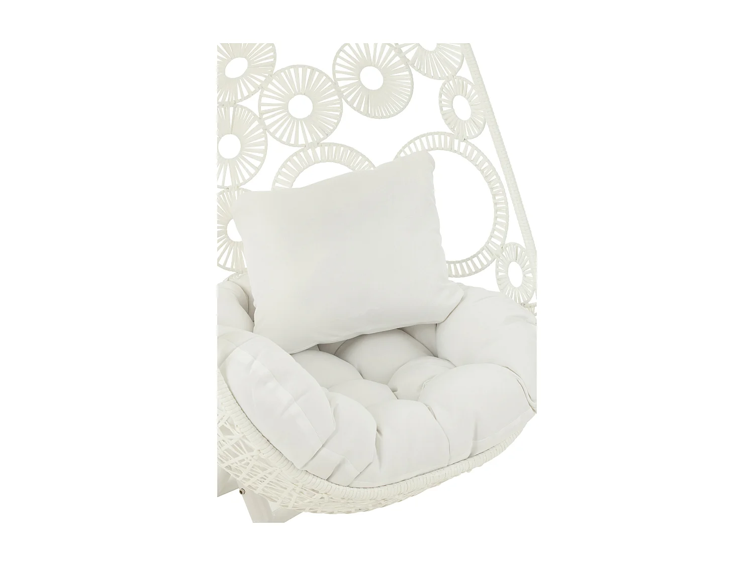 Fauteuil Suspendu & Coussin "Bula" 197cm Blanc