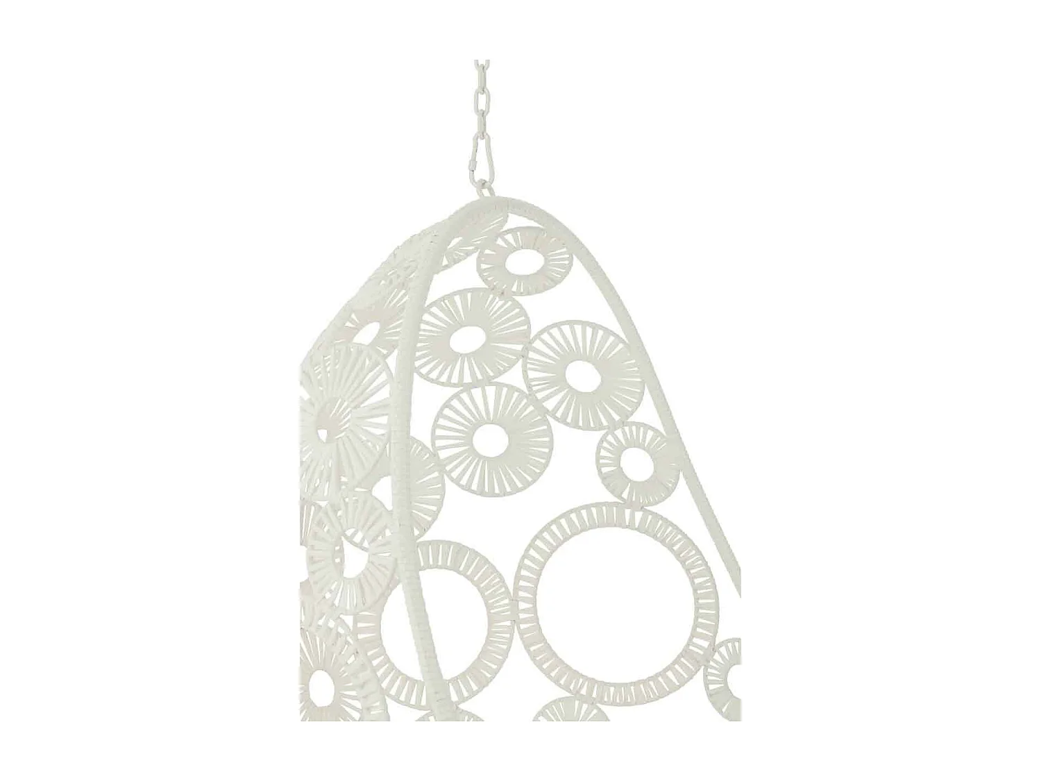 Balto witte aluminium ovale hangstoel