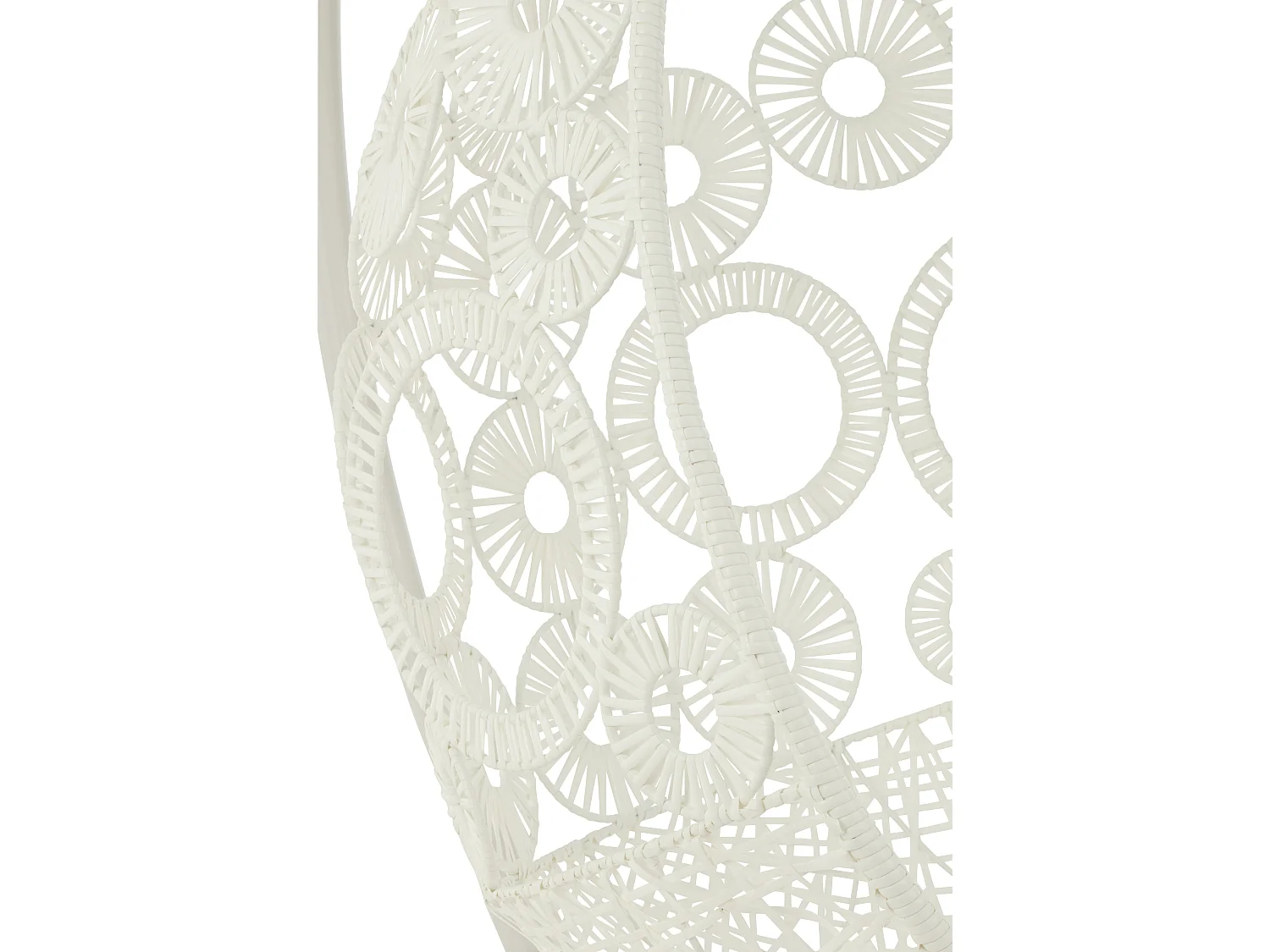 Balto witte aluminium ovale hangstoel