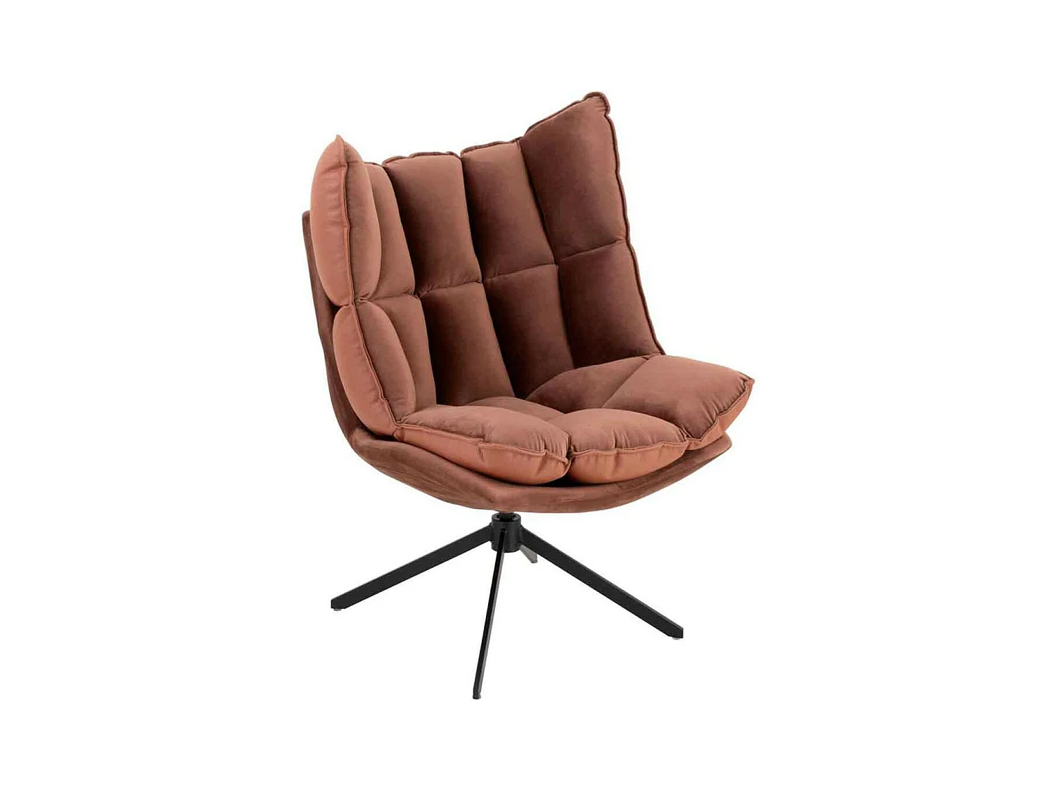Fauteuil Relax sur Pied "Coussin" 92cm Marron Rouille