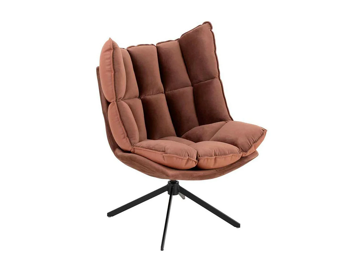 Fauteuil Relax sur Pied "Coussin" 92cm Marron Rouille