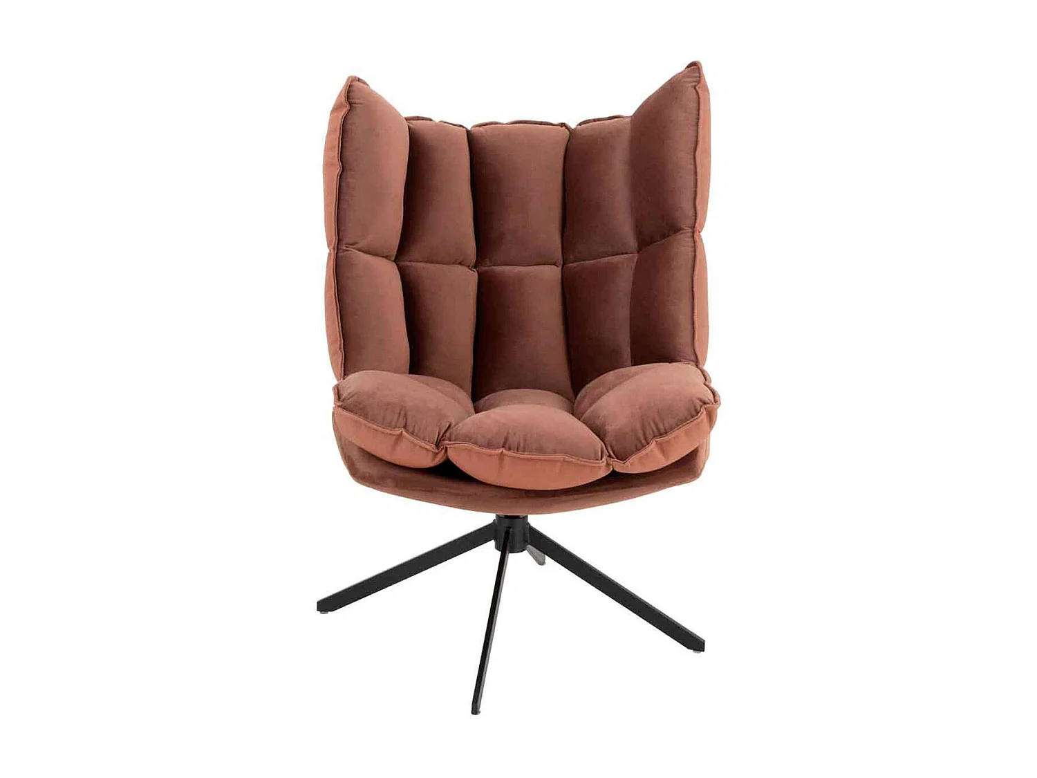Fauteuil Relax sur Pied "Coussin" 92cm Marron Rouille