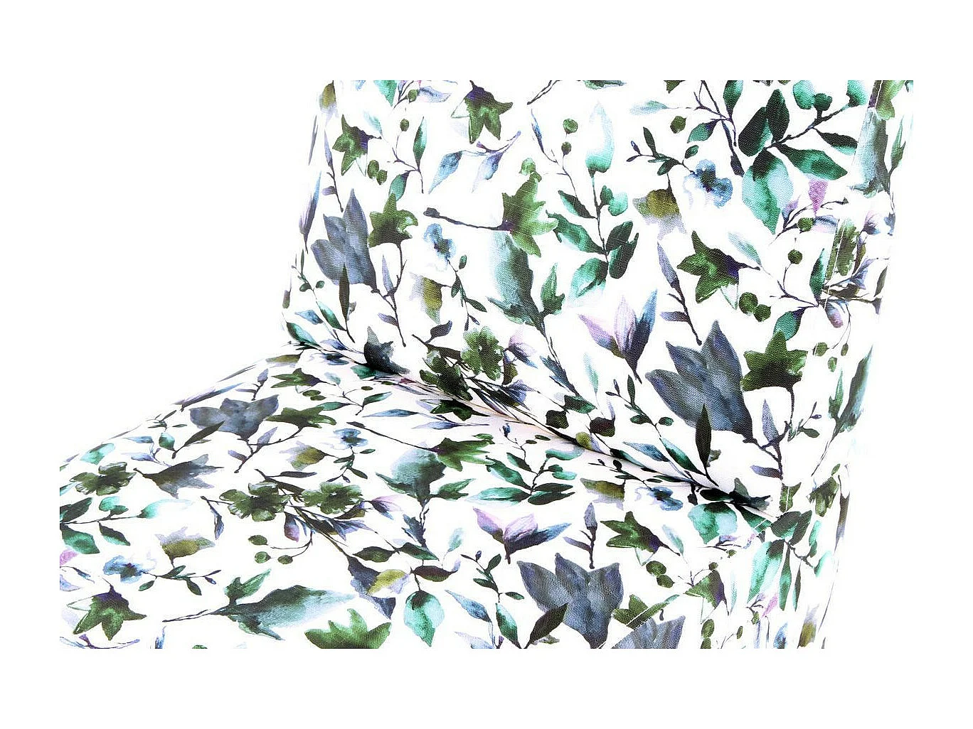 Fauteuil Design Imprimé "Indira" 84cm Beige & Vert