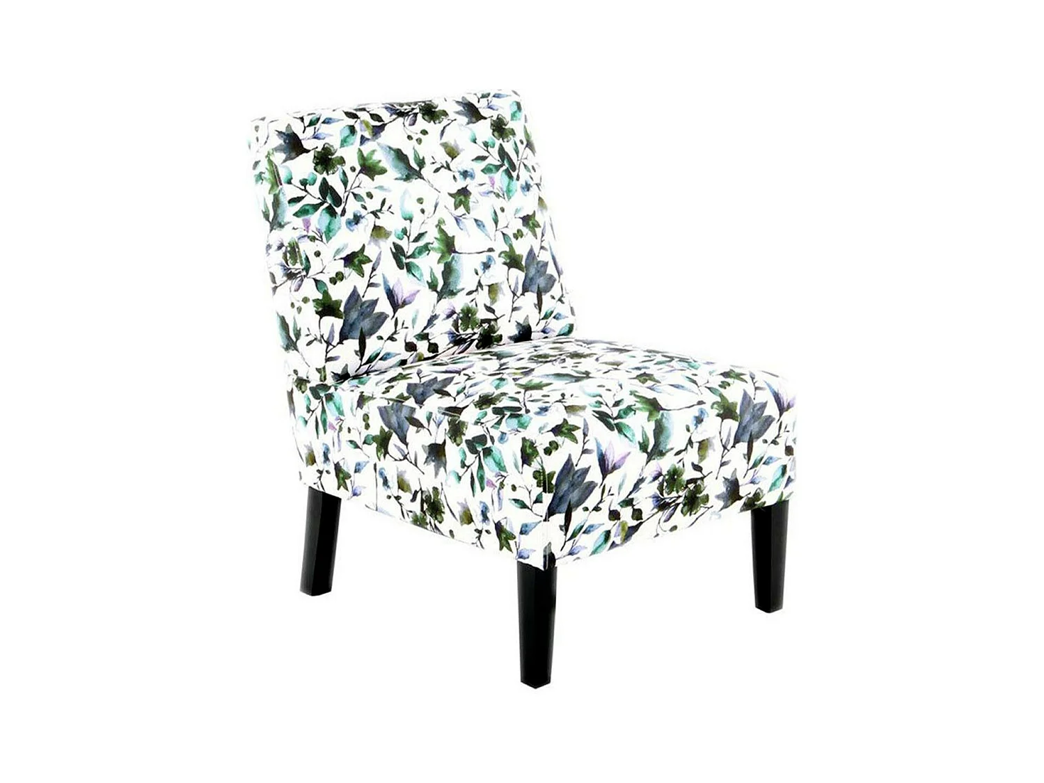Fauteuil Design Imprimé "Indira" 84cm Beige & Vert