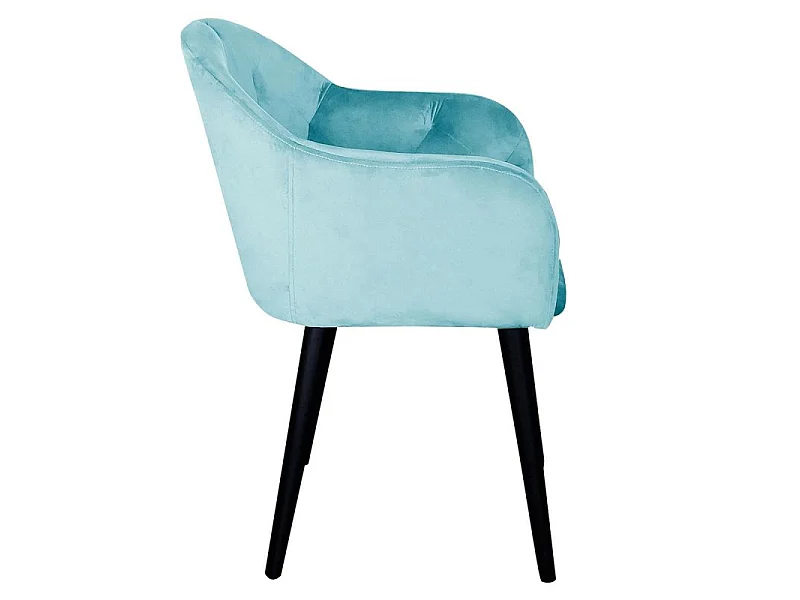 Fauteuil Design en Velours "Glany" 81cm Menthe