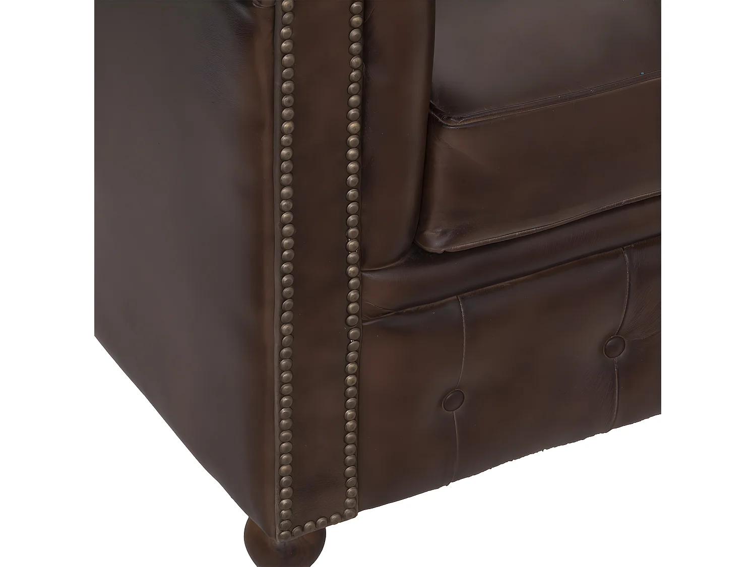 Fauteuil Chesterfield "Deep Soul" 93cm Marron