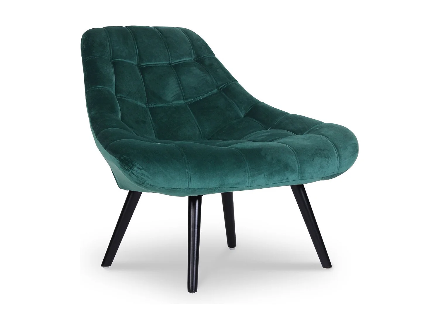 Fauteuil Scandinave en Velours "Johan" 102cm Vert