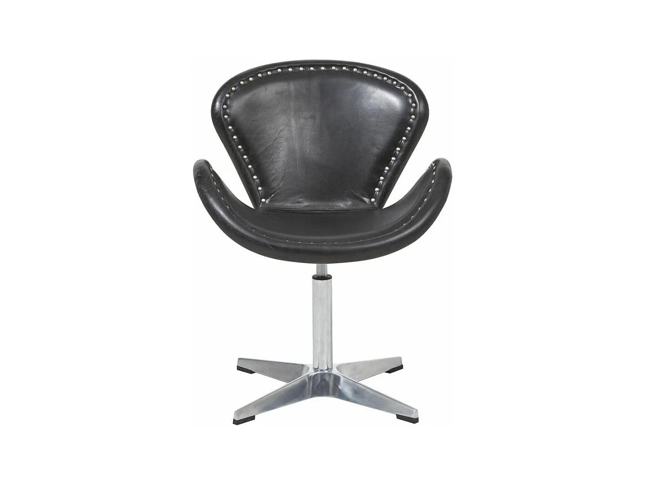Fauteuil Aviateur Vintage "Mentone" 79cm Noir