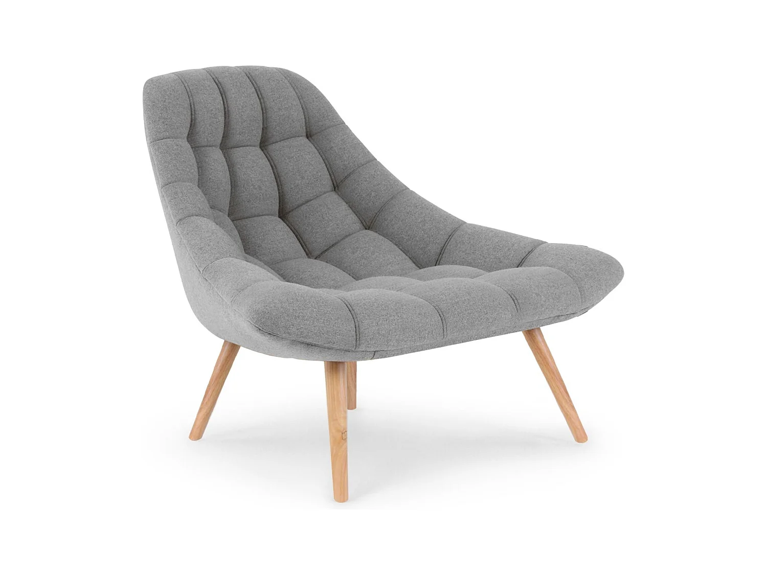 Fauteuil Scandinave en Tissu "Johan 102cm Gris