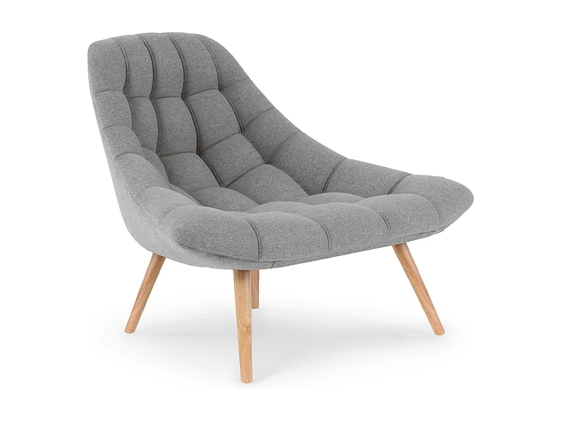 Fauteuil Scandinave en Tissu "Johan 102cm Gris