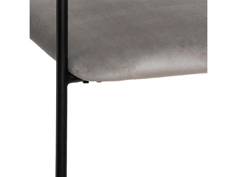 Fauteuil Design en Velours "Dyer" 79cm Gris