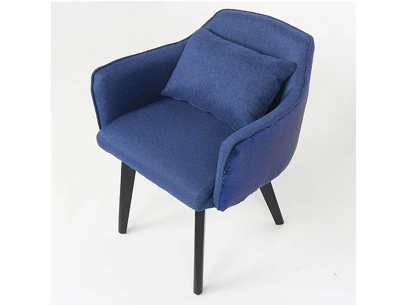 Fauteuil en Tissu à Sequins "Soyo" 81cm Bleu