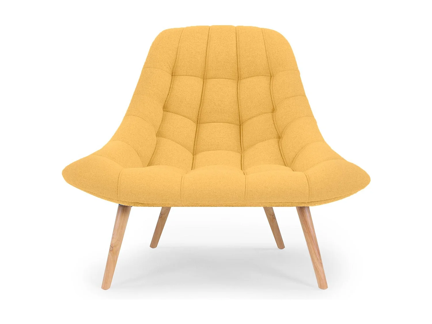 Lot de 2 Fauteuils Scandinaves "Johan" 86cm Jaune