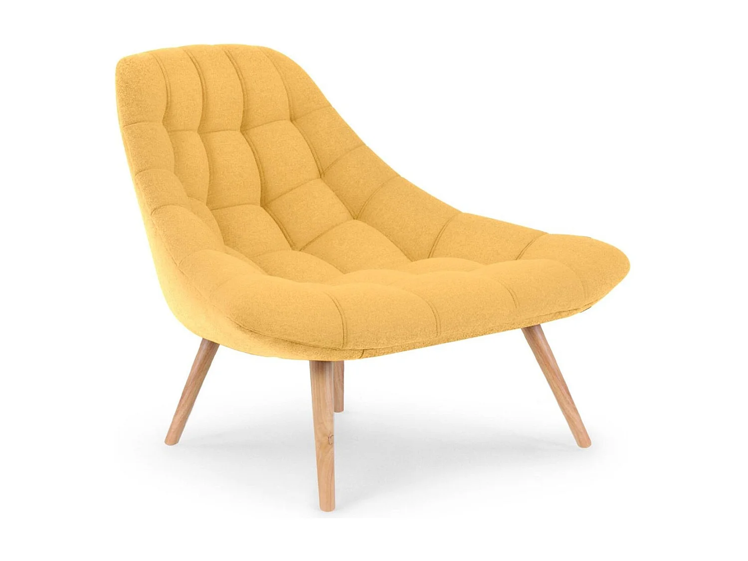 Lot de 2 fauteuils Danios Tissu Jaune