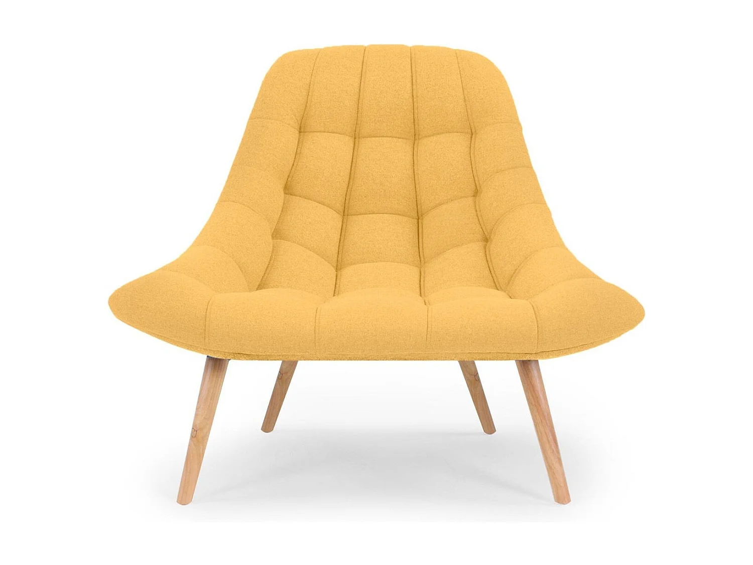 Lot de 2 fauteuils Danios Tissu Jaune