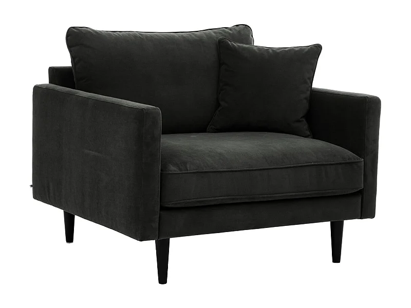 Fauteuil XL Velours "Candice" 110cm Vert Kaki