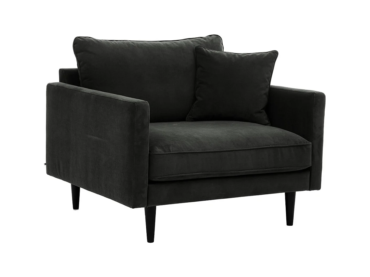 Fauteuil XL Velours "Candice" 110cm Vert Kaki