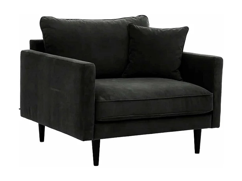 Fauteuil XL Velours "Candice" 110cm Vert Kaki