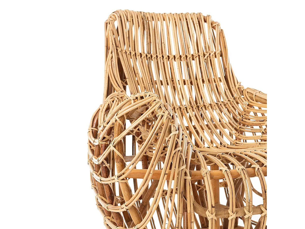 Fauteuil en Rotin Design "Ana" 100cm Naturel