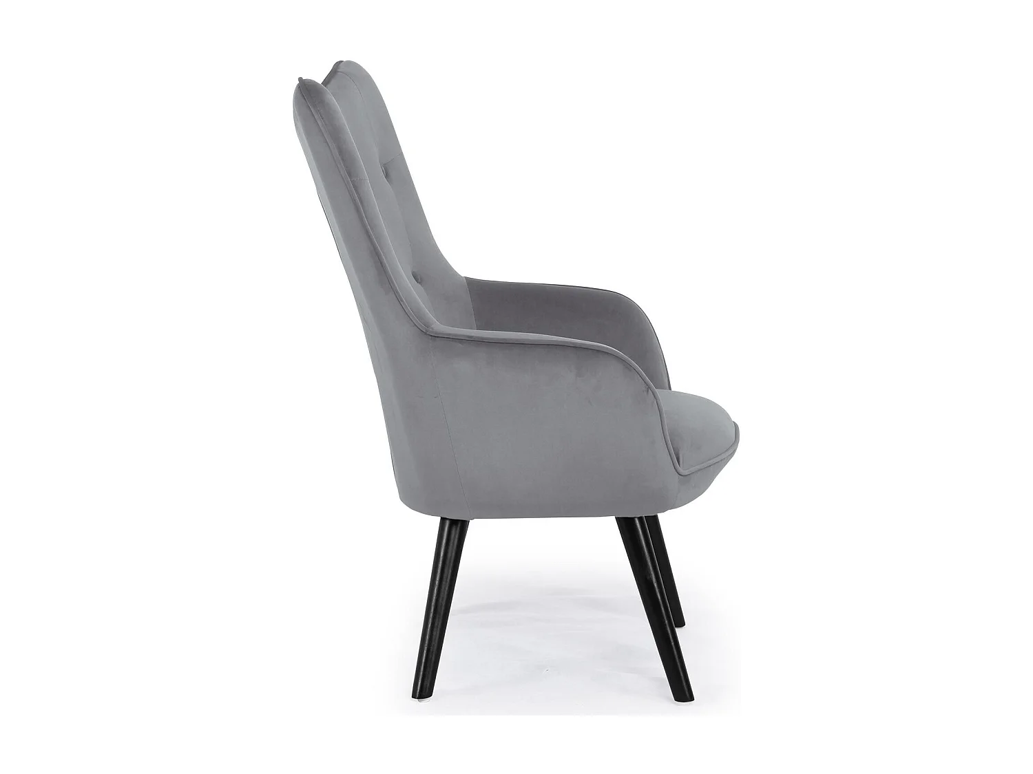 Fauteuil Design en Velours "Artic" 100cm Gris