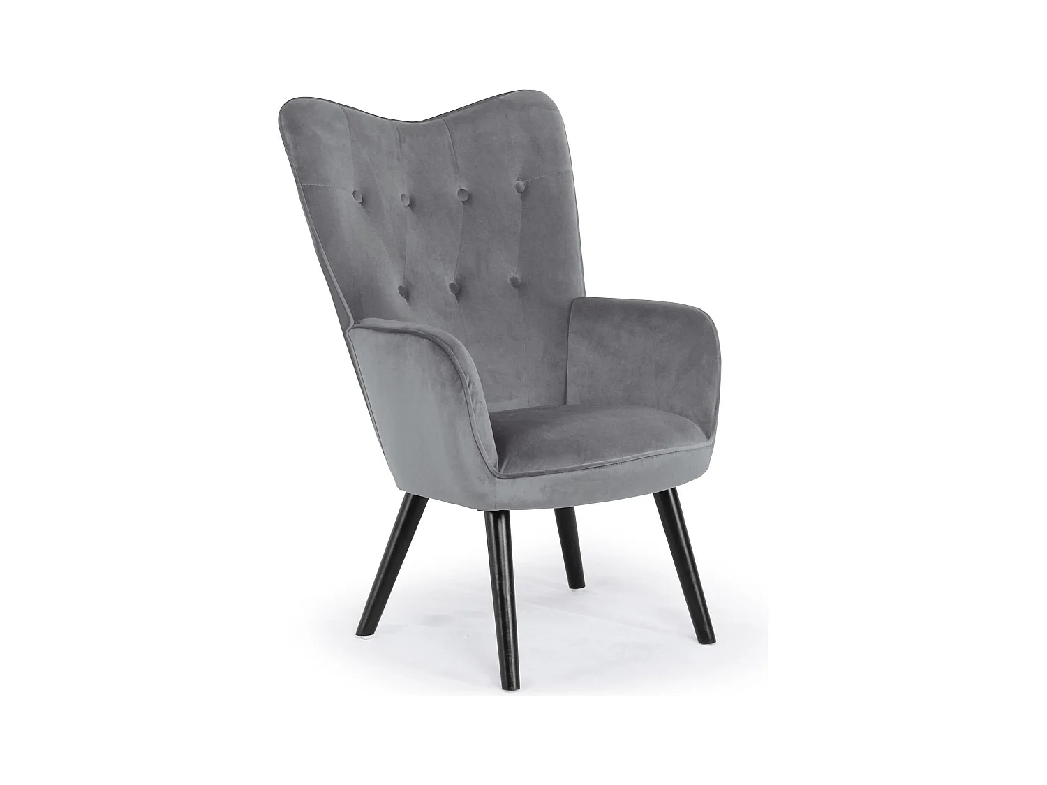 Fauteuil Design en Velours "Artic" 100cm Gris
