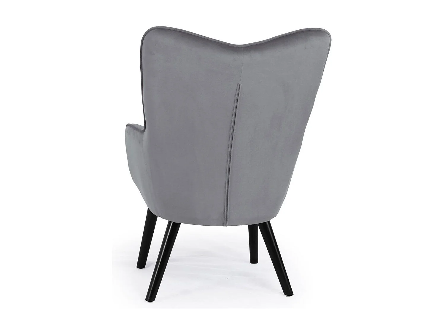 Design-Sessel Grau Samt Modern Skandinavisch Geknöpft 100cm