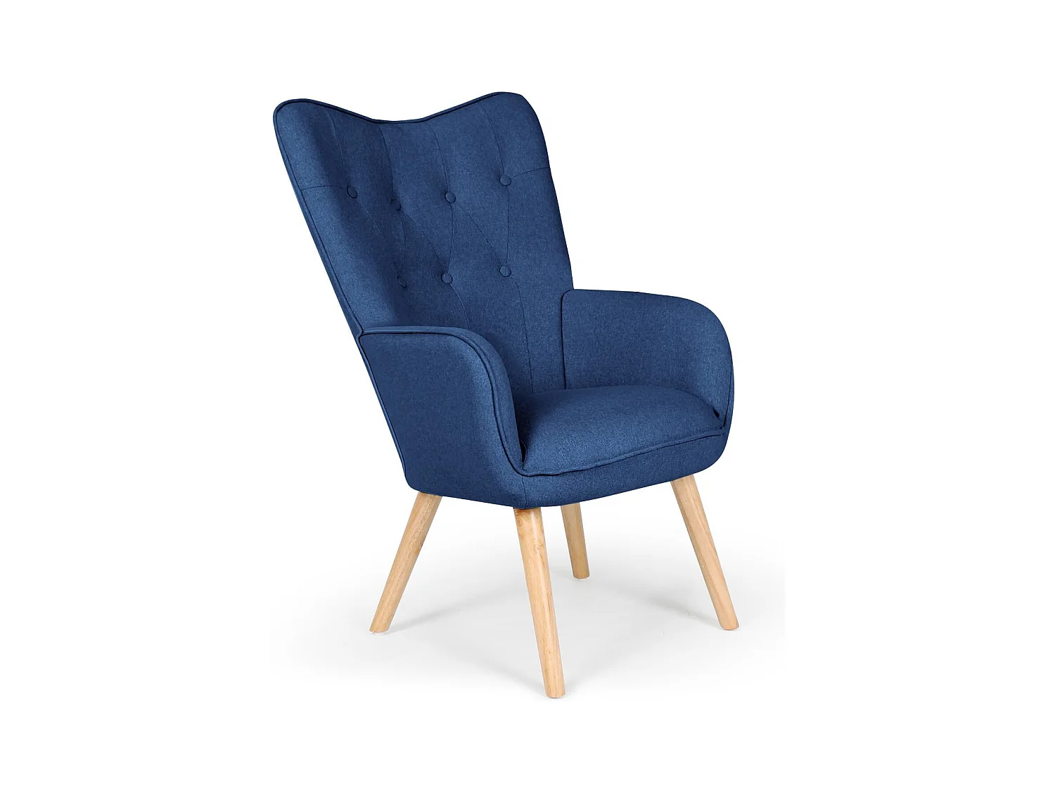 Fauteuil Scandinave "Aimee" 67cm Bleu